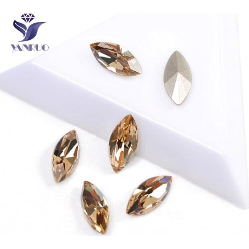 YANRUO 4200 Light Colorado Topaz Sew On Claws Pointback Rhinestones DIY Crafts Stones Diamonds Everything For Sewing Dresses