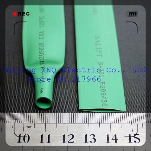 14mm green heat shrink tubing heat shrink tubing heat shrinkable tube insulation ROHS UL certified environmental,Free shipping