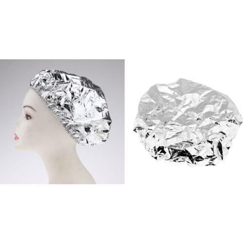 2 Pieces Aluminum Foil Baking Hair Cap Waterproof Insulation Cap