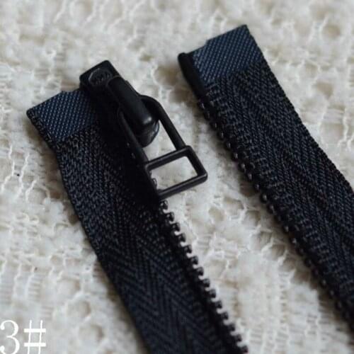 2 Pcs/lot Ykk Metal Zipper Black Bronze Single Open 20-90cm for Childrens Coat Tailor Sewing Accessories
