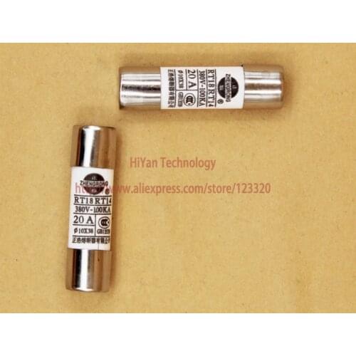 20pcs/lot) 20A 380V 10x38MM 10*38MM Ceramic Tube Fuse