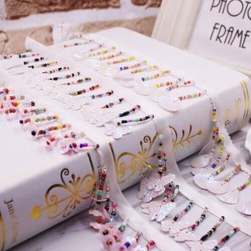 20Yards Fringe Beaded White Lace Trims Sequins Shells DIY Handmade Ethnic Style Stage Clothing Accessories Shoes Ornaments