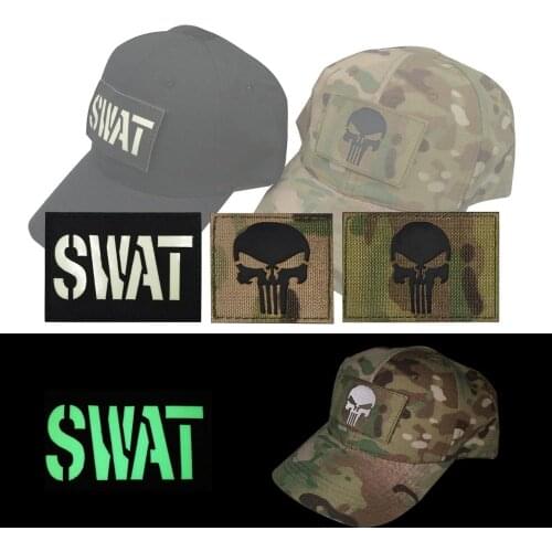 3D Embroidery SWAT Reflective Infrared IR Badge Banner Army Fan Morale Chapter Cloth Denim Clothes Backpack Hat Accessories