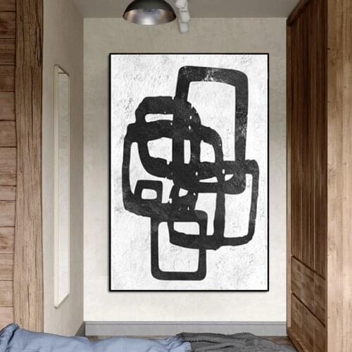 Abstract Art Stick Figure Canvas Painting Modern Art Posters and Print Wall Art Picture for Living Room Home Decoration Unframed