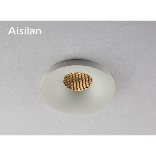 Aisilan LED recessed spot light anti-glare downlight bedroom Round or Square White LED Ceiling Spot Light