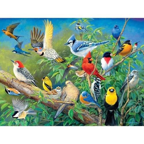 Full square diamond 5D DIY diamond embroidery spring forest birds diamond painting Cross Stitch Rhinestone mosaic decoration
