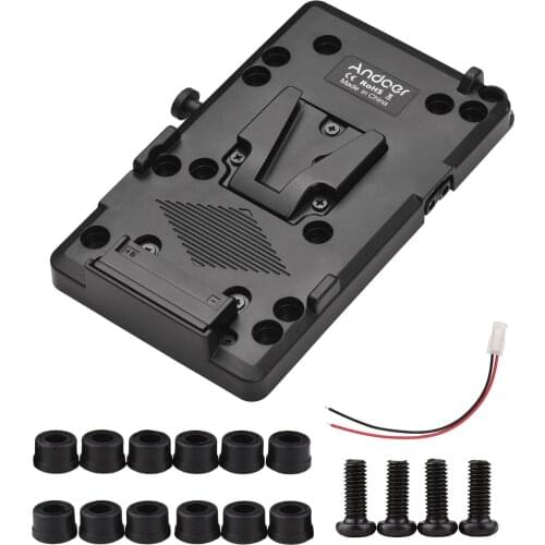 Andoer RL-IS2 V-mount V-lock DIY Power Supply Battery Plate for Sony BMCC BMPCC Camcorder Monitor LED Video Light