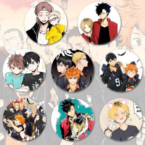 Anime High Kyuu!! enamel pin Volleyball Boy Cos Tsukishima Firefly Sun Xiang XCosplay Bedge Cartoon Bags Badge Button Brooch