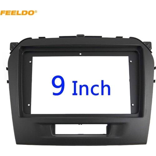 FEELDO Car Radio Audio 9" Big Screen 2DIN Fascia Frame Adapter For Suzuki Vitara DVD Player Dash Fitting Panel Frame Kit #HQ3154