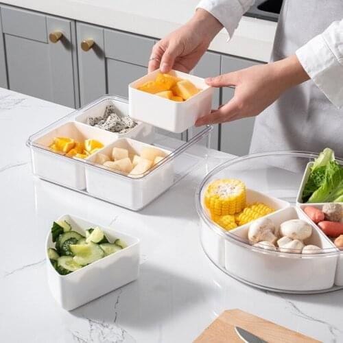 Food Storage Box Refrigerator Fresh-keeping Box Kitchen Accessories Organizer Fruit and Vegetable Snack Storage Compartment