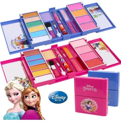 Disney girls Frozen 2 girls snow princess elsa anna Beauty Makeup toys Nail polish Eyeshadow Blush Play Makeup Fashion Toys