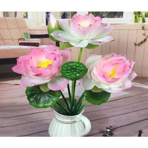 2pcs Artificial Water Lily Lotus leaf Seedpod Flower Branch For Plant Wall Background Wedding Home Hotal Office Bar Decorative