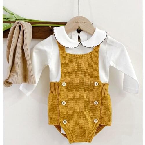 Baby Girl Romper Autumn Infant Cotton Newborn Sleeveless Rompers Baby Boys One-pieces Suspender Jumpsuits Cotton Clothes Outfits