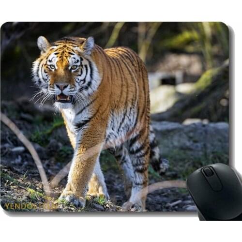 Mouse Pad Anti-Slip,Tiger Predator Fangs 174630 Mouse Pad With Stitched Edge