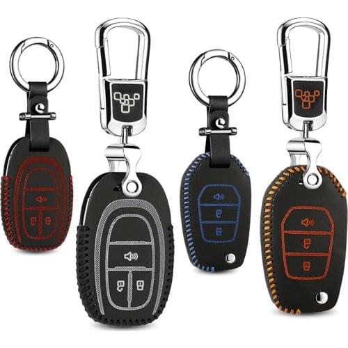 Luckeasy leather key cover for maxus T60 2017 Car Key bag/case wallet holder 2-DT2-3