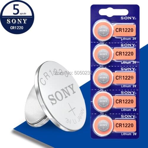 5Pcs For Sony 3v CR1220 Lithim Li-ion Battery DL1220 BR1220 ECR1220 LM1220 KCR1220 L04 5012LC Button Coin Cell Bateria Replace