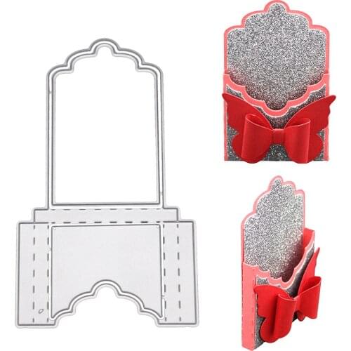 Metal Cutting Dies DIY Scrapbooking Birthday Gift Cut Stencils 3D Bookmark Pocket Embossing Craft Dies Cut