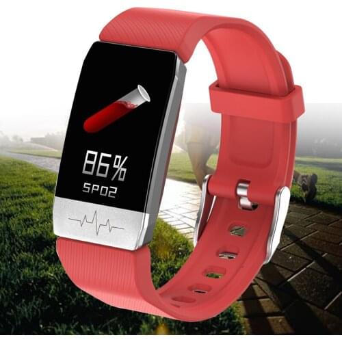 NEW Temperature Measuring Waterproof Smart Bracelet Fever Monitor Health Fitness Tracker ECG Monitor Smartwatch For Android IOS