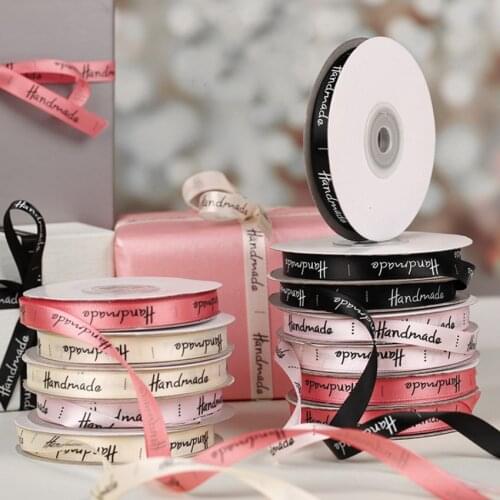 Festival DIY Decoration Gift Packaging Accessories 25 Yards Handmade Printed Polyester Ribbon For Bow Craft Wedding Party