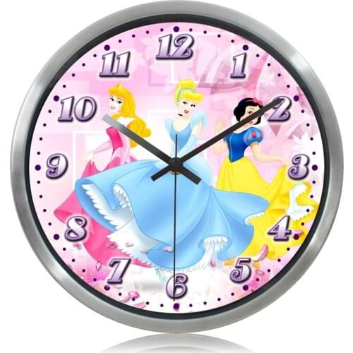 Princess Sophia Childrens Animation Wall Clock Fashion Creative Living Room Silent Digital Wall Clock Modern Design clock