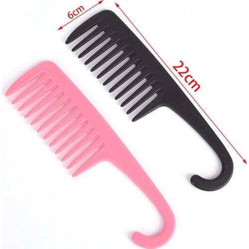 1PCS Reduce Hair Loss Large Wide Tooth Combs Of Hook Handle Detangling Comb Pro Hairdress Salon Dyeing Styling Brush Tools