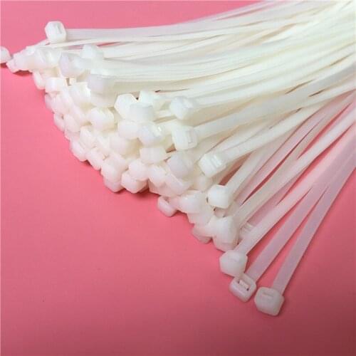 Xingo 5x500mm Self locking Nylon Cable Zip Ties 100pcs Plastic Cable Zip Tie Approved Loop Wrap Bundle Ties Black & White