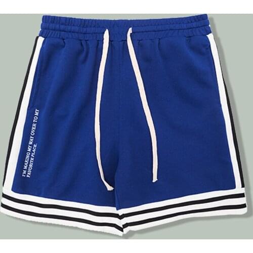 Side Stripes Jogging Couple Sports Shorts Men Harajuku Hip Hop Loose Solid Color Casual Pants NEW Summer Streetwear Jogger Short