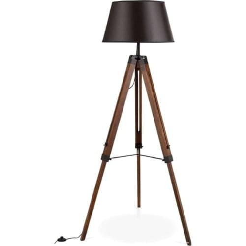 Modern Minimalist Personality Retractable High And Low Solid Wood Floor Lamp Living Room Hotel Sample Three-Legged Wood