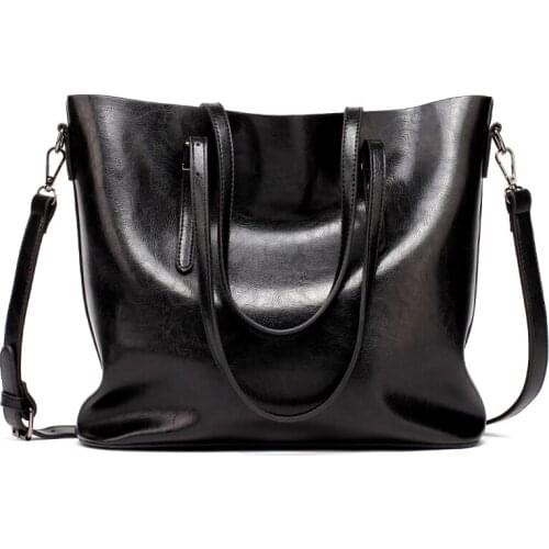 Brand Women Leather Handbags Womens PU Tote Bag Large Female Shoulder Bags Bolsas Femininas Femme Sac A Main Brown Black Red