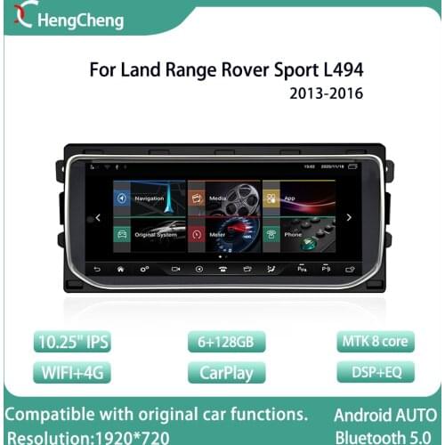 For Land Range Rover Sport L494 2013-2016 Smart Multimedia Video Player 8+128G Sport L494 Radio GPS Android 10.0 4G Navigation