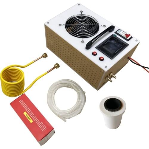 2500W ZVS Induction Heater High Frequency Induction Heating Machine Metal Smelting Furnace + heating coil+70ml Crucible