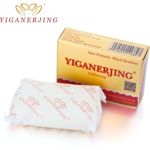 Yiganerjing Sulfur Soap Removal Acne Pimple Pore Treatment Psoriasis Seborrhea Eczema Anti Fungus Bath Whitening Shampoo