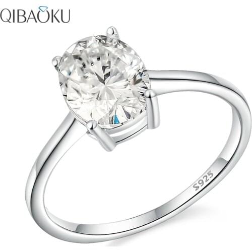 925 Sterling Silver Ring Oval Moissanite Rings for Women Luxury Engagement Wedding Moissanite Diamond Ring Jewelry