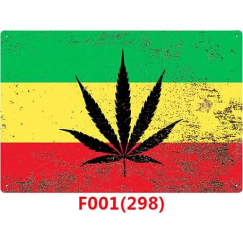 1pc Retro Metal Tin Signs Weed Poster California Vintage Tinplate Poster Bar Cafe Wall Decoration Poster 20*30cm