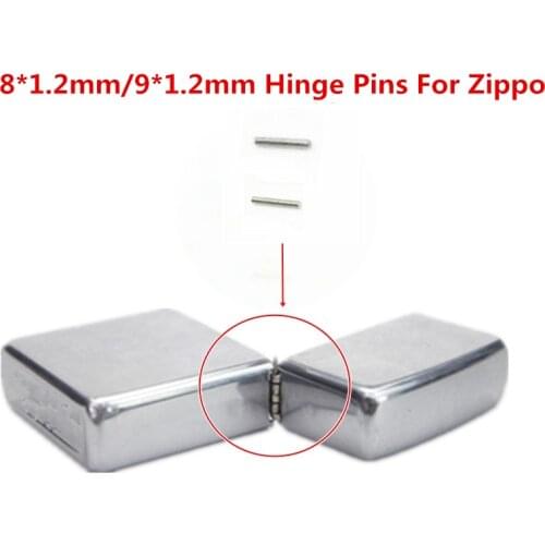 10pcs 8*1.2mm/9*1.2mm Stainless Steel Hinge Pins For Zp Kerosene Grind Wheel Lighters Replacement Repair Accessory Special Parts