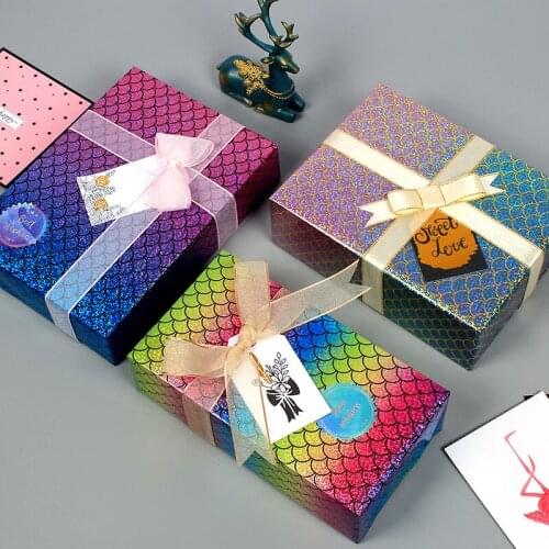 10pcs/lot 50*70cm High Quanlity Laser Wrapping Paper Waterproof Fish Scale Pattern Gift Paper Flower Wrapping Paper
