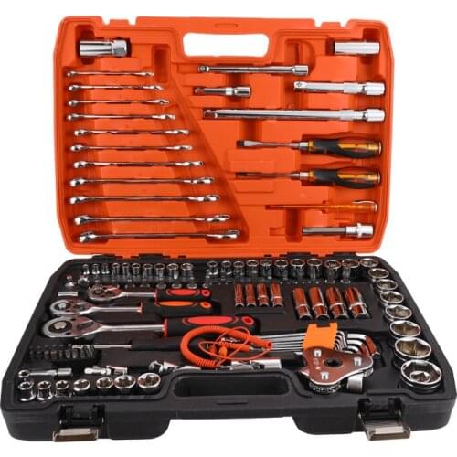 121pcs Auto Repair Tool Set Socket Set, Auto Maintenance and Auto Repair Machine Repair Combination Tool