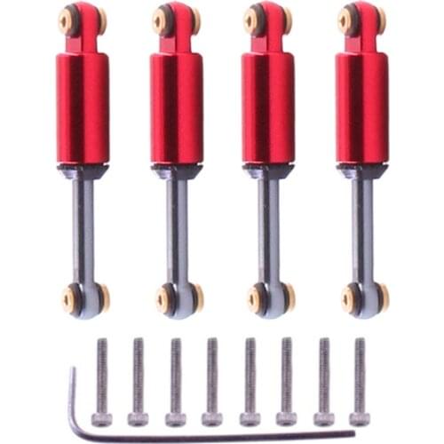 4Pcs Metal Mini Shock Absorber Damper for 1/24 RC Crawler Car Axial SCX24 90081 AXI00001 Upgrade Parts Accessories