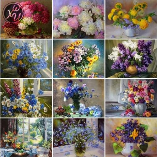 5D Diamond Art for Adults Bunch of Flowers Full Drill Mosaic Round Square Rhinestones Accessories Embroidery Kits for Home Decor