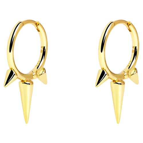 Aide Luxury 925 Sterling Silver Rivet Design Woman Hoop Earrings Earring Pendients for Anniversary Engagement Gift Fine Jewelry