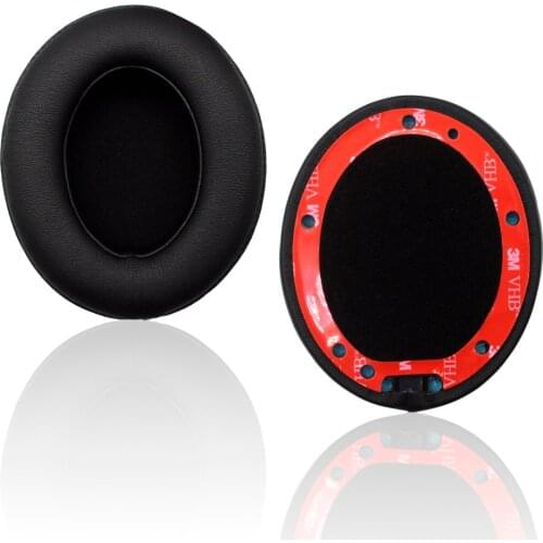 Tekeft Protein Leather Memory Foam Ear Cushion Pads Earpads Ear Cups for Studio 2.0 Wireless B0500 / B0501(1Pair Black )