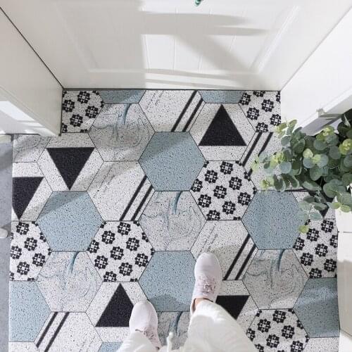 Safe Home Door Mat Carpet Silk Loop Kitchen Mat Bathroom Mat Hallway Mats Carpet Freely Cuttable DIY Pattern Entrance Door Mats