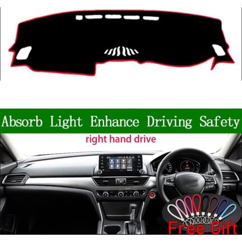 For Honda Accord 2018 Right Hand Drive Car Dashboard Cover Dash Mat Dash Board Pad Carpet Dashmat