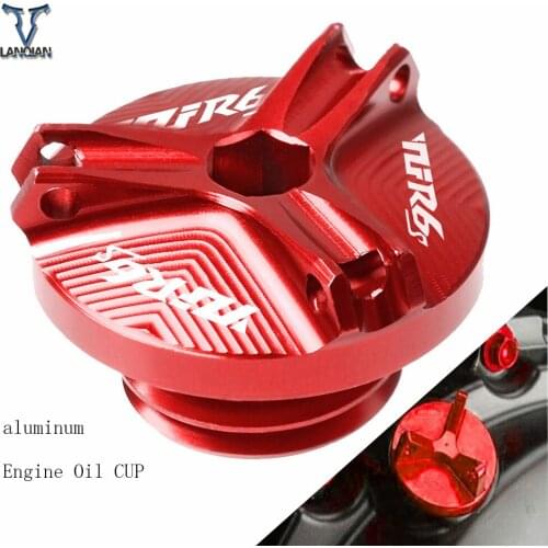 For Yamaha YZF-R6S 2006 2007 2008 2009 2010 Motorcycle Accessories Aluminum Motorbike Engine Oil Cup Plug Sump Cap Cover Engine