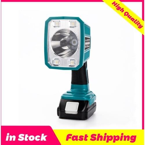 In Stock 18w LED Lamp Work Light For Makita 18V Li-Ion Battery Flashlight LED Lights with usb Outdoor Lighting(NO Battery)