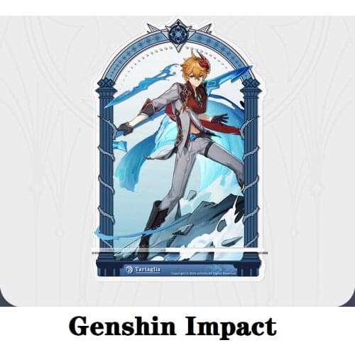 Game Genshin Impact Cosplay Decoration Venti Mobile Phone Bracket Tartaglia Acrylic Standing Painting Sculpture Anime Project