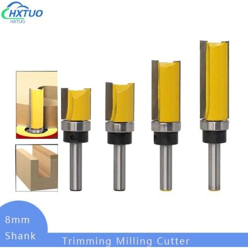 8mm Shank Trimming Router Bit,Cleaning Flush Trim,Woodworking Milling Cutter,Carpenter Tools