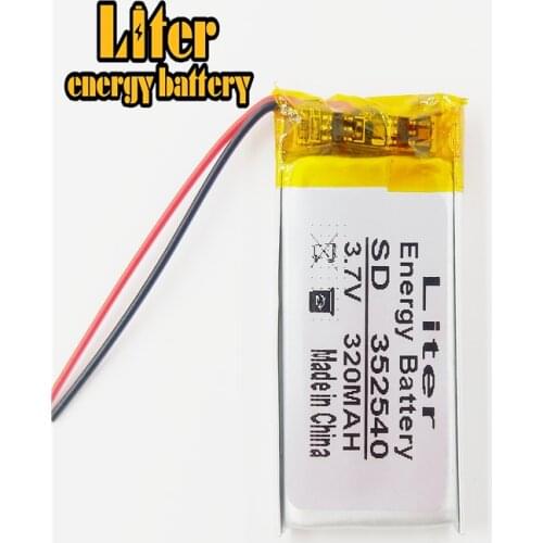 Li-Tablet polymer battery 352540 3.7v 320mAh Lithium Tablet polymer battery Rechargeable Battery Good Quality OEM For GPS