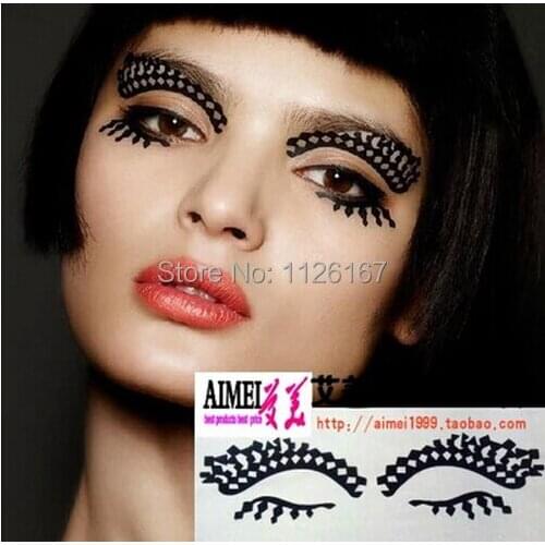 Min order 5$) hot sale fashion paper cutting eye stickers eyeliner rayal luxury high quality false eyelashes free shipping