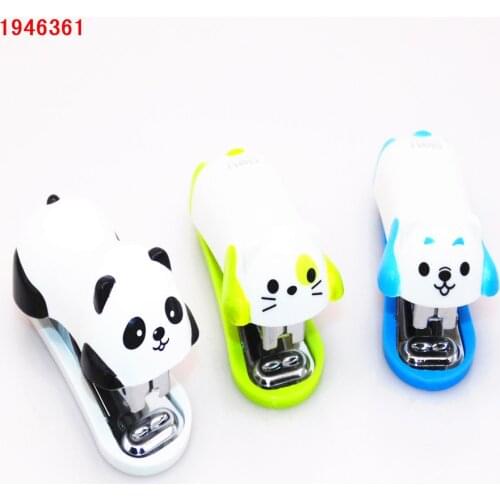 3 colors Mini stapler set animal Stapler Set School Office Supplies Stationery Paper Binding Binder Book